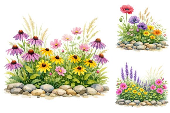 20 Watercolor Wildflower Borders for Authentic Design