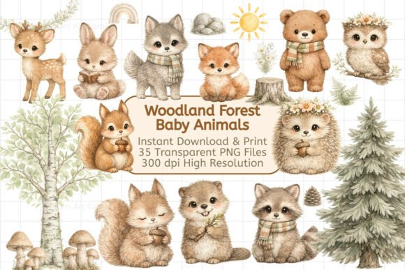 35 Woodland Animals Clipart Bundle: A Designer's Guide