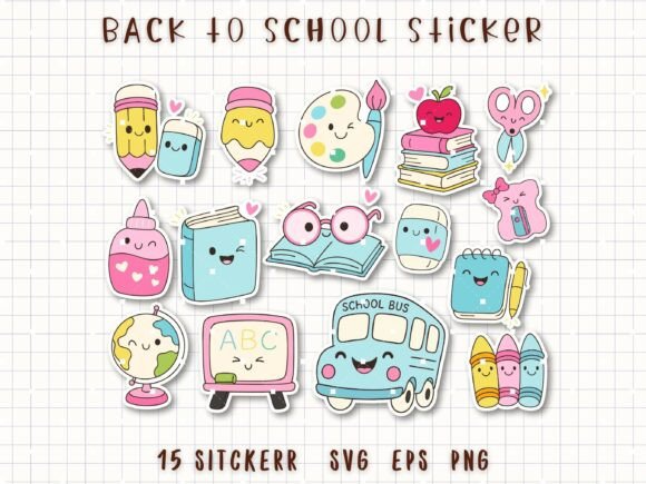 Back to School Sticker School Supplies: A Designer's Guide to Kawaii Charm