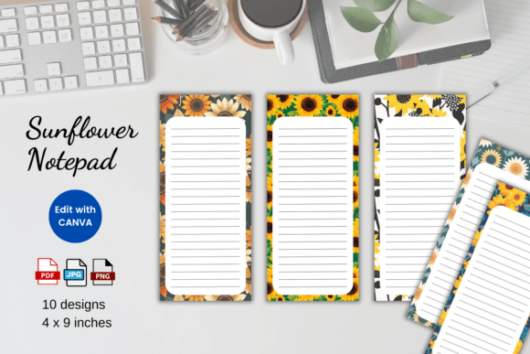 Brighten Your Day with a Sunflower Notepad Printable Template
