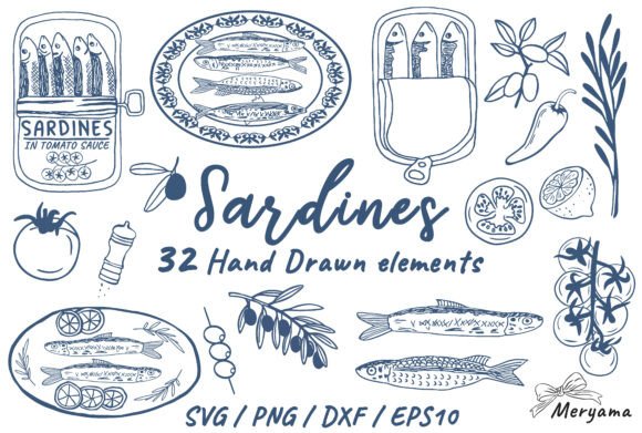 Capturing Coastal Charm: A Deep Dive into Hand Drawn Sardine Seafood & Lemon SVG