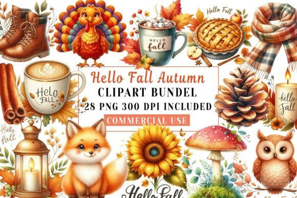 Celebrate the Season with the Hello Fall Clipart Bundle