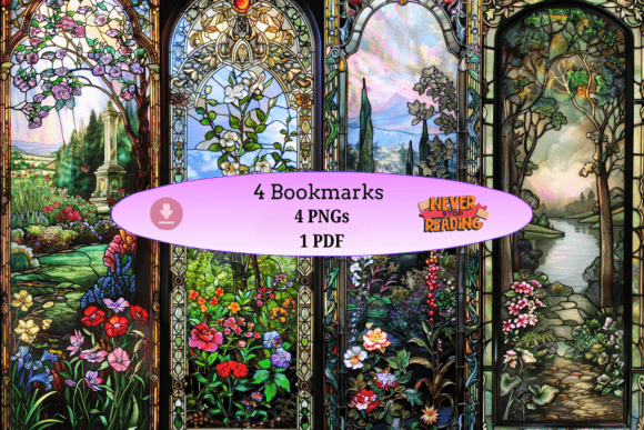 πΏ Garden Path Stained Glass Bookmark Set: A Digital Craft Asset