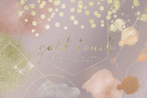 Gold, Rose Gold & Silver Design Elements for Modern Projects