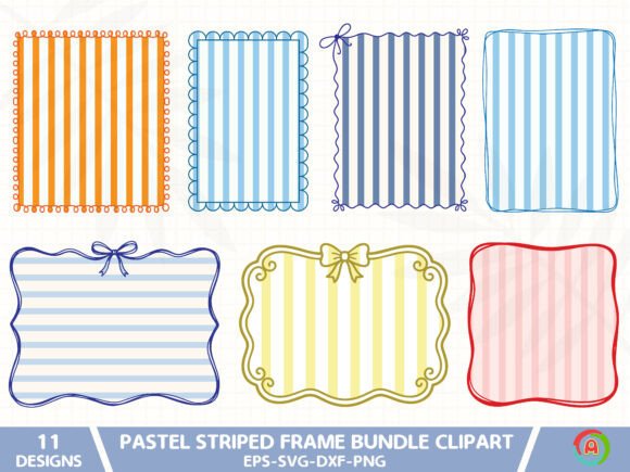 Pastel Striped Frame Bundle Clipart: A Designer's Guide