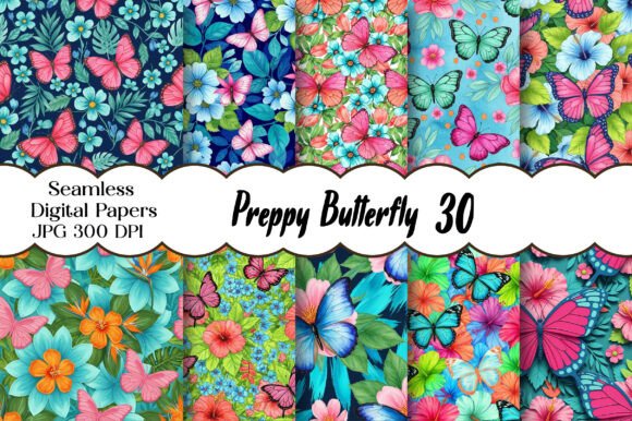 Preppy Seamless Butterfly Pattern: Freshen Up Your Design Assets