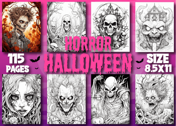 Unleash Your Dark Creativity: Horror Halloween Adult Coloring Pages