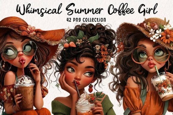 Whimsical Summer Coffee Girl Clipart: A Designer's Guide